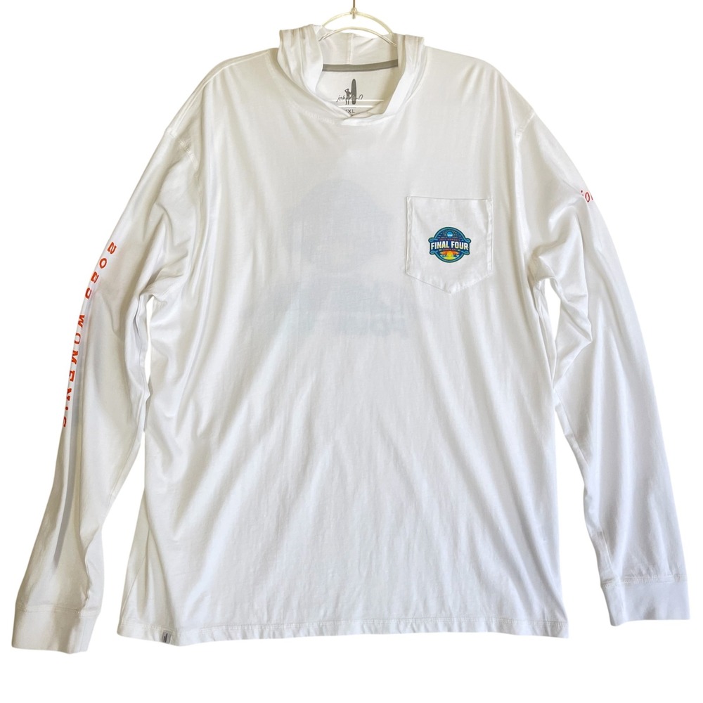 johnnie-O 2025 NCAA Women Final Four Tampa Bay Hoodie White XXL Graphic Tee